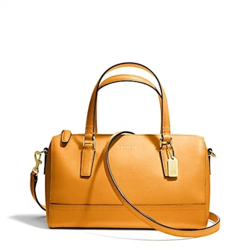 Coach Leather Mini Satchel - Marigold - OS